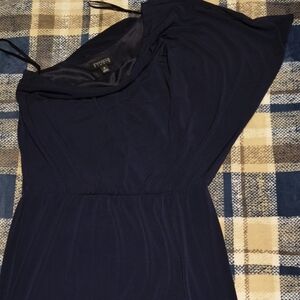 Enfocus Studio Midnight Blue One Shoulder Dress